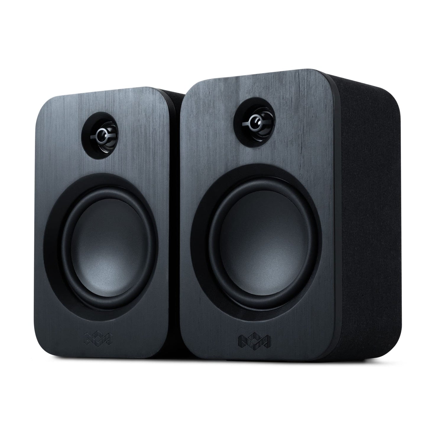 House of Marley Get Together Duo, Powerful Bookshelf Speakers with Wireless Bluetooth Connectivity and Sustainable Materials