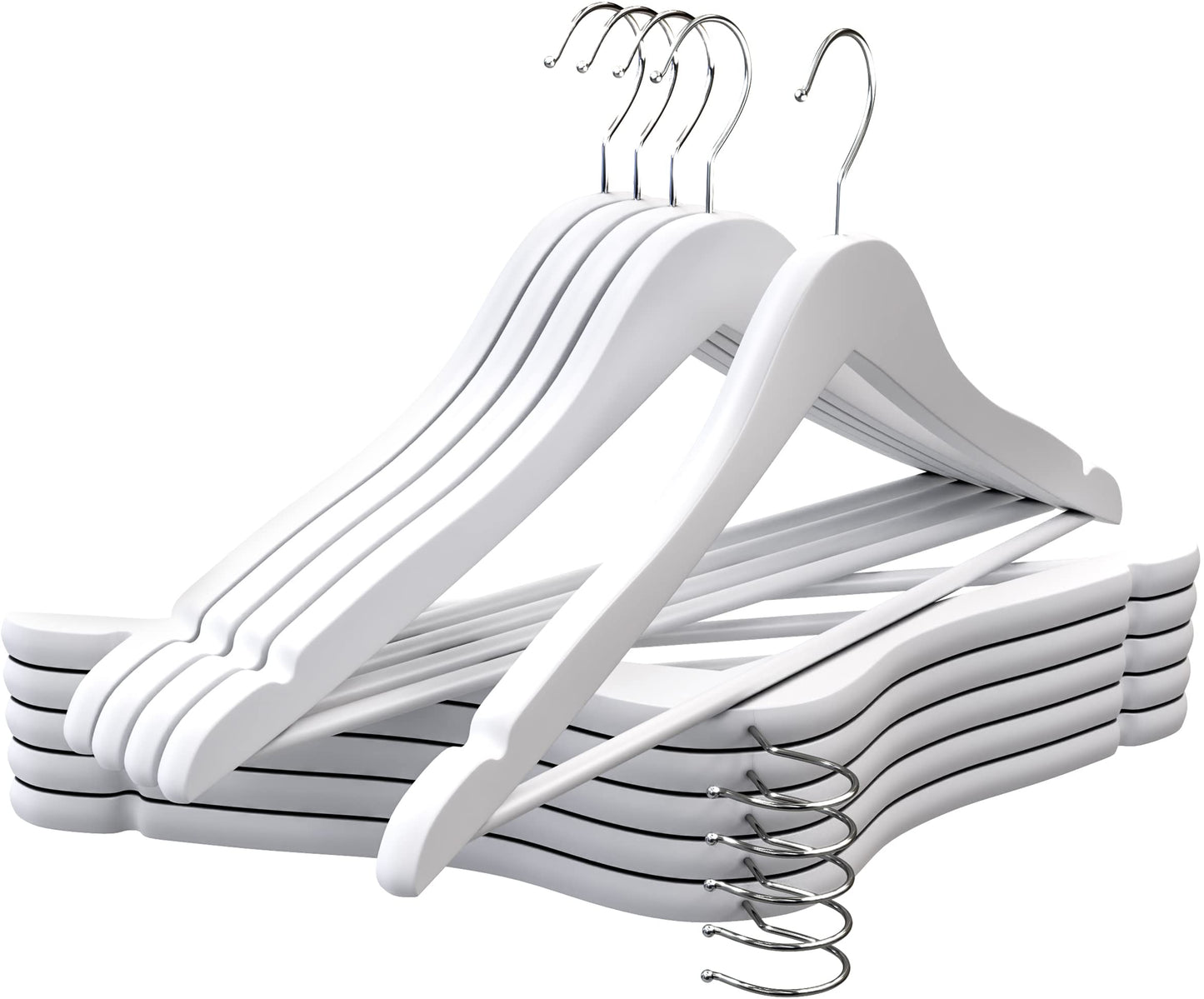 Utopia Home Premium Wooden Hangers 30 Pack - Durable & Slim Coat Hanger - Suit Hangers with 360-Degree Rotatable Hook - Wood Hangers