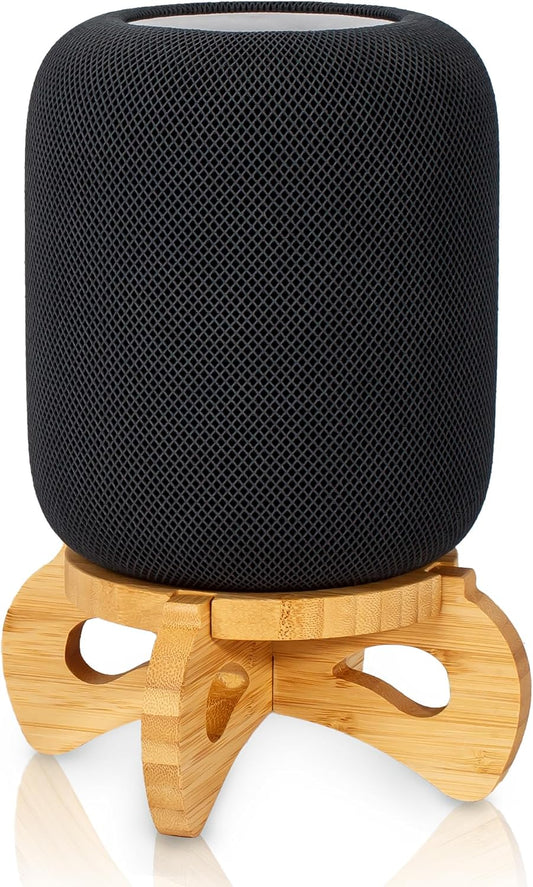 Bamboo Stand for Homepod mini, Homepod 2nd/1st gen, Desktop Speaker Stand for Echo Spot (2024)