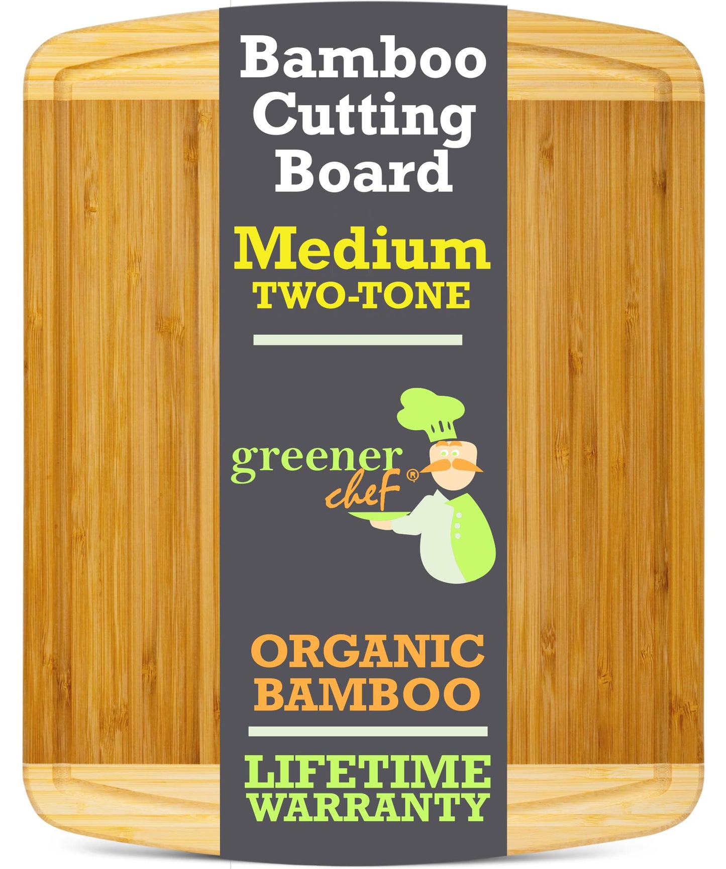 GREENER CHEF 18 Inch Extra Large Bamboo Cutting Board with Lifetime Replacements - Wood XL Cutting Boards for Kitchen