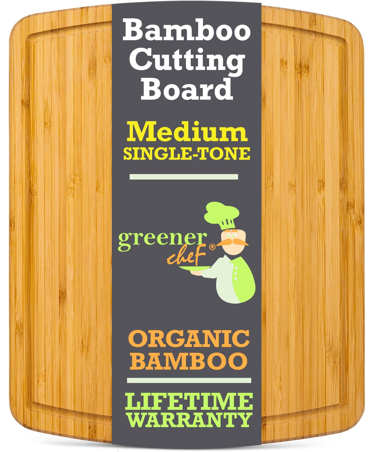 GREENER CHEF 18 Inch Extra Large Bamboo Cutting Board with Lifetime Replacements - Wood XL Cutting Boards for Kitchen