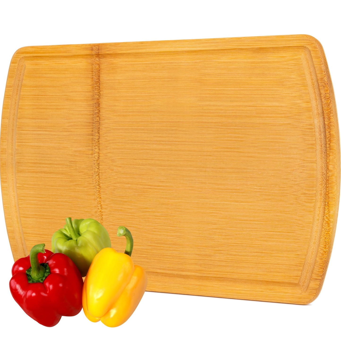 GREENER CHEF 18 Inch Extra Large Bamboo Cutting Board with Lifetime Replacements - Wood XL Cutting Boards for Kitchen